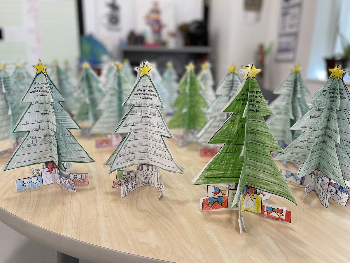 mrsjodihetman's tweet photo. We made Giving Trees today. Some gift ideas were practical, some funny, and some very sentimental. This activity is a keeper. #GivingTrees #SweetChildren #Countdown #Christmas2021 @BathElementary https://t.co/w8Da3RB3On