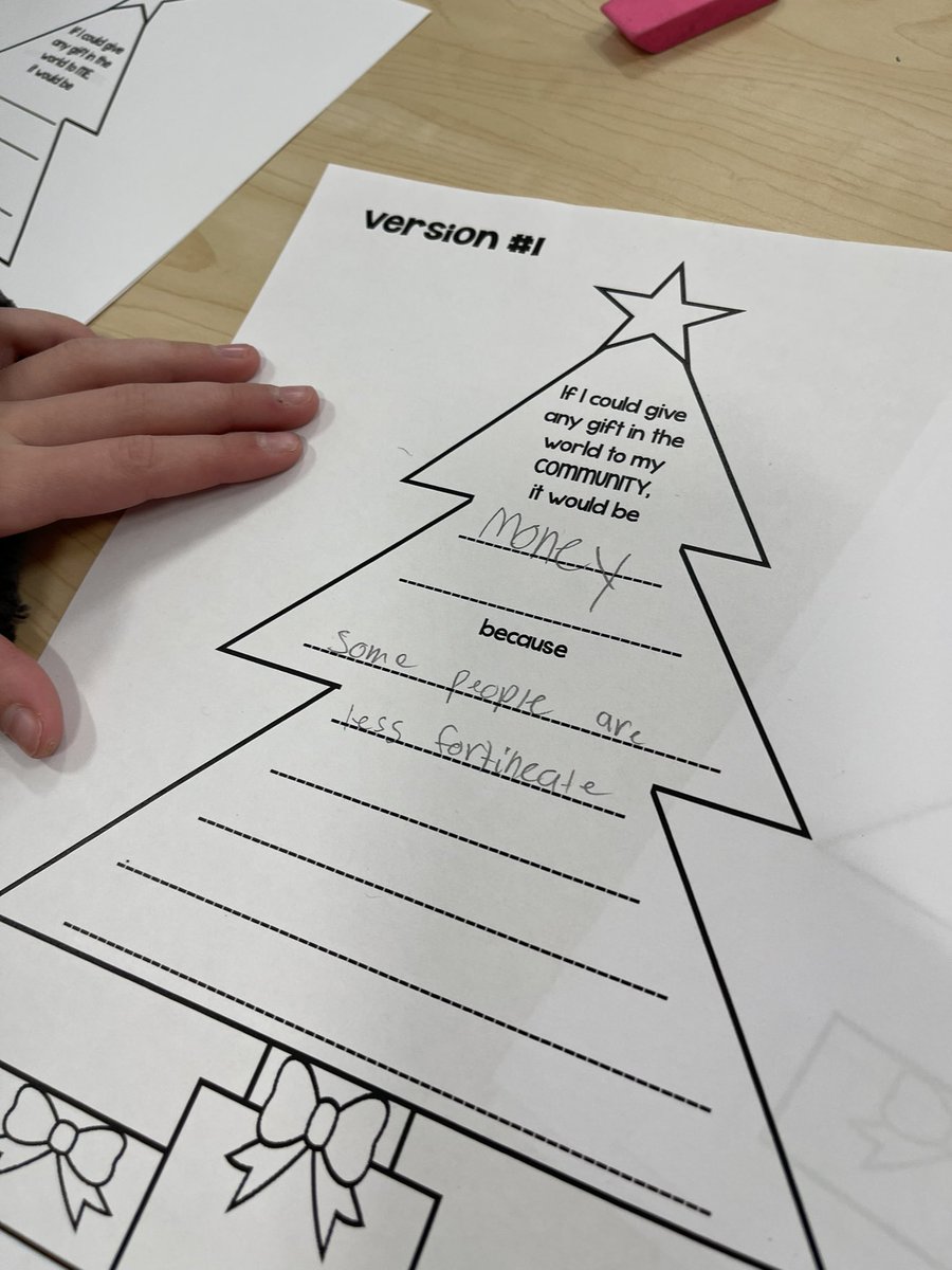 mrsjodihetman's tweet photo. We made Giving Trees today. Some gift ideas were practical, some funny, and some very sentimental. This activity is a keeper. #GivingTrees #SweetChildren #Countdown #Christmas2021 @BathElementary https://t.co/w8Da3RB3On