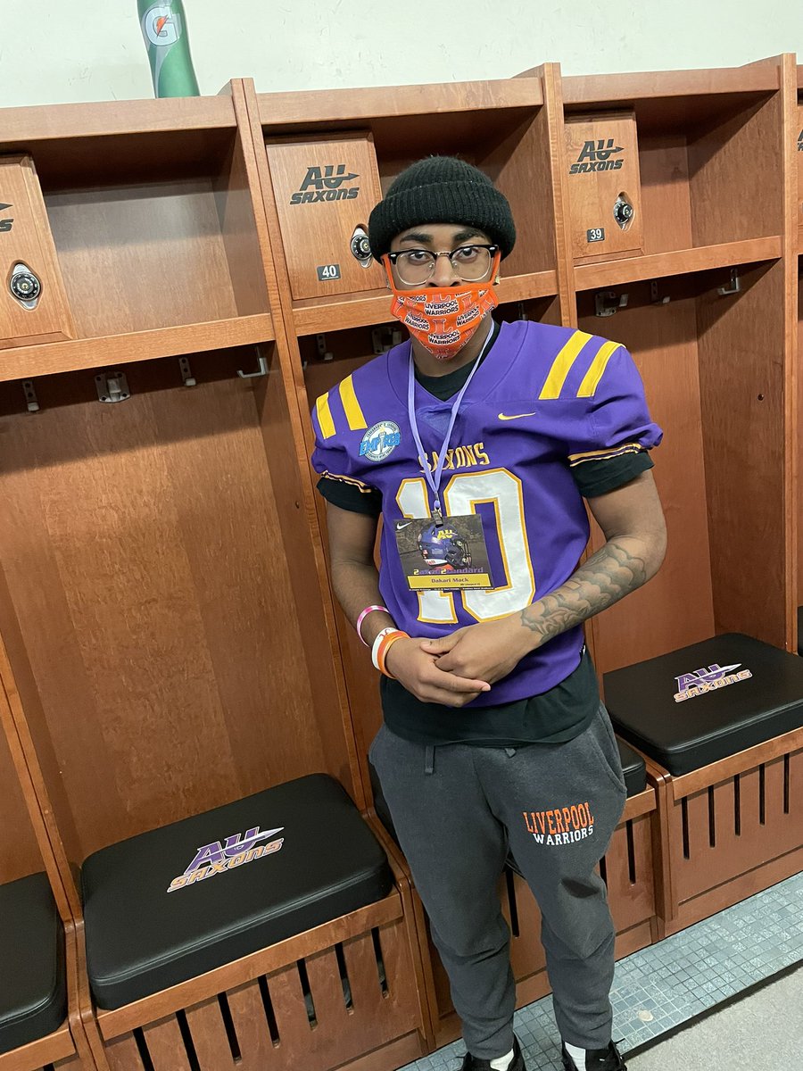 DakariMack's tweet photo. Thank you guys for having me today I appreciate all the love you showed me during the visit💜💛@Coach_Rankl @LB_CoachBona @c40williams @R_Ehrets @Jake_Taggart22 @hwhitehead45 @CoachSPribble https://t.co/Y2EQto2fz9