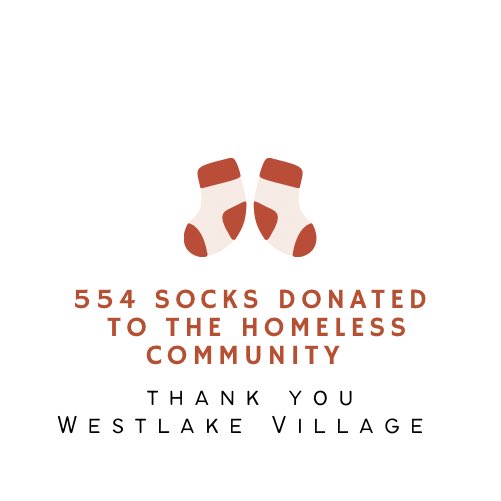 Thank you to those who participated in the PTSO sock drive.  We collected 554 pairs of socks for our homeless community. <a href="/Westlake_HS/">Westlake High School</a>
