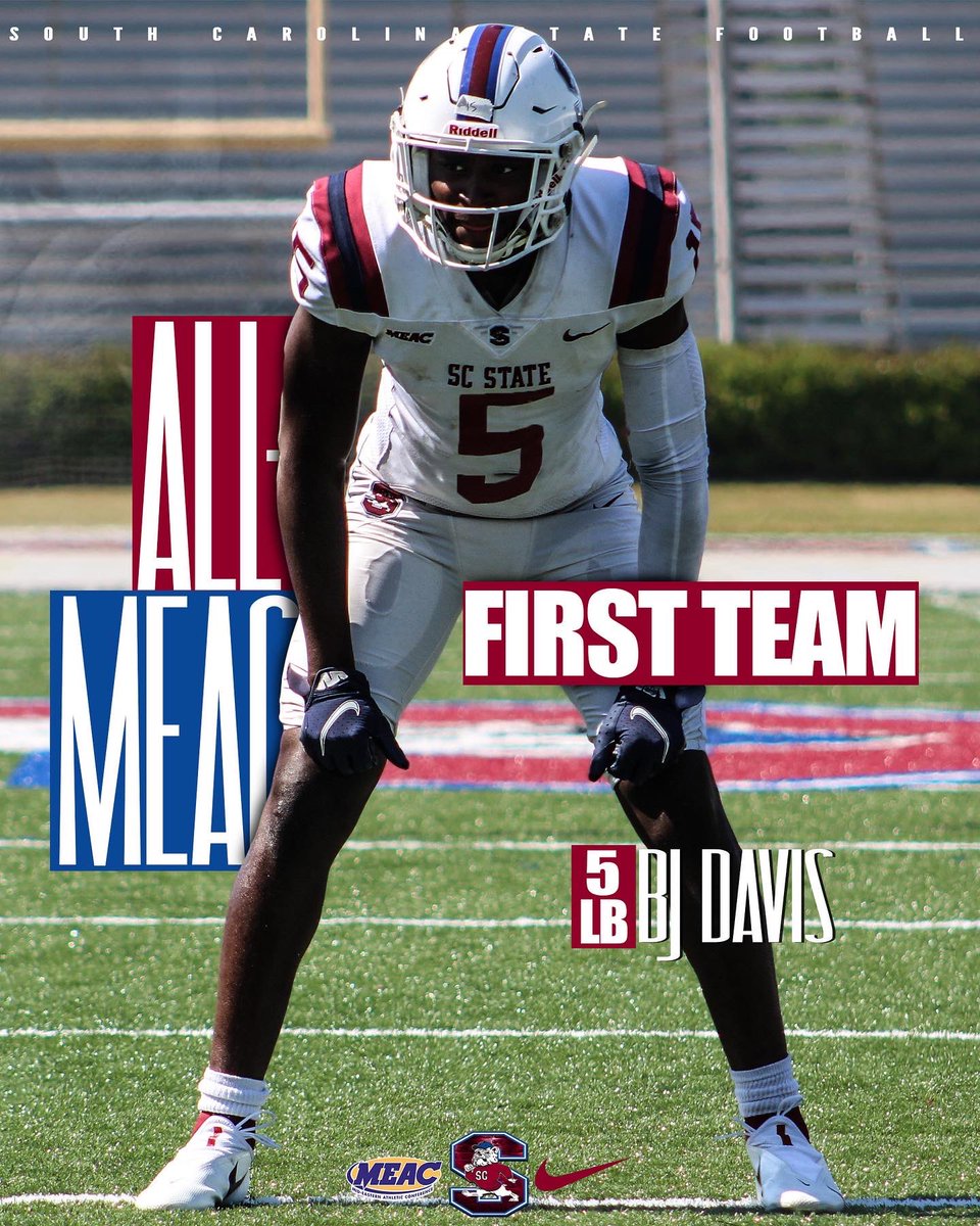 SCState_Fb's tweet photo. Big Shout out to our 1st team ALL @MEACSports BULLDOGS‼️
LETS GO!
@SCStateAthletic @SCSTATE1896 
#SoHard
#BiteDown
#FearTheBite
#Welcome2TheBurg
#BeatJacksonState
🔴🔵🐶🏈 https://t.co/Zu7rW9XI4p