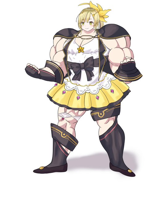 skebより。 #筋肉娘化 