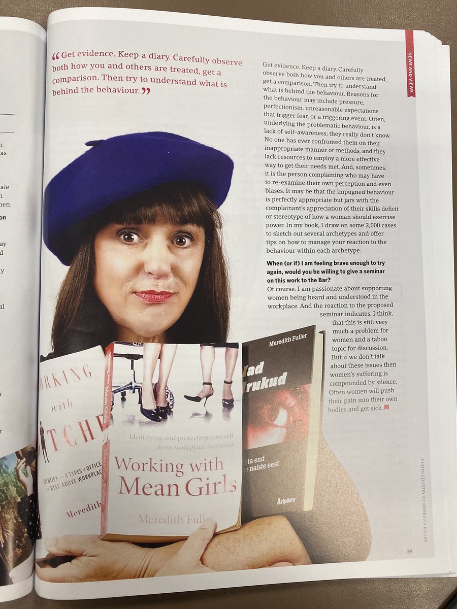 My interview with psychologist Meredith Fuller has been published in the latest edition of @VictorianBar News. #auslaw #barrister #Wellbeing