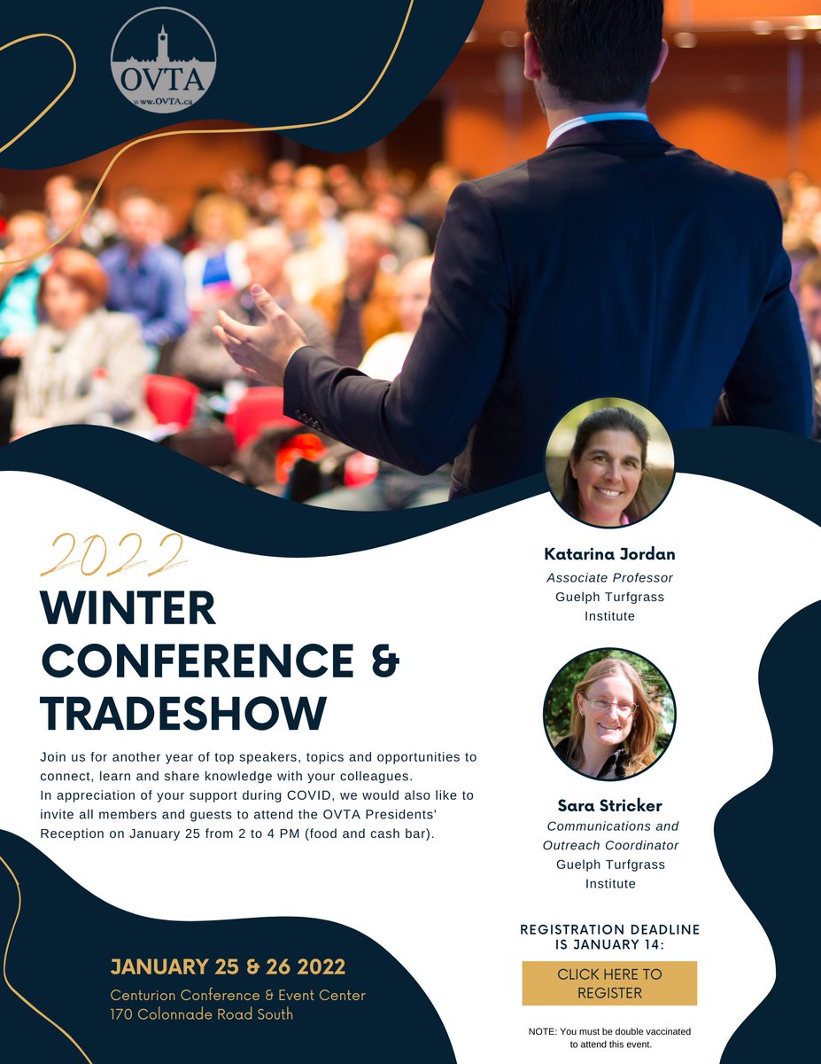 The 2022 OVTA Winter Conference is just around the corner! Be sure to register for another year of amazing speakers and opportunities to connect with your colleagues. 

ovta.ca/events

#ovtaconference2022