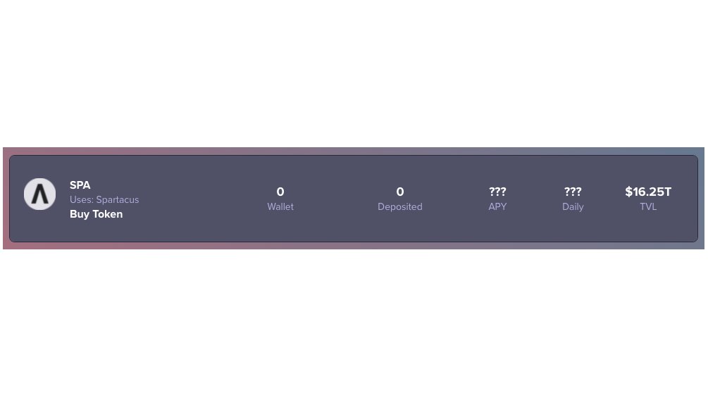 minimum_fi's tweet photo. 😱 Boosting $SPA??

APY: ???
Guess the APY below🤔
⚡️https://t.co/gzqTRllOYf⚡️
@Spartacus_Fi #OccupyDeFi #DeFiSpoon https://t.co/gwaTmBA3tr