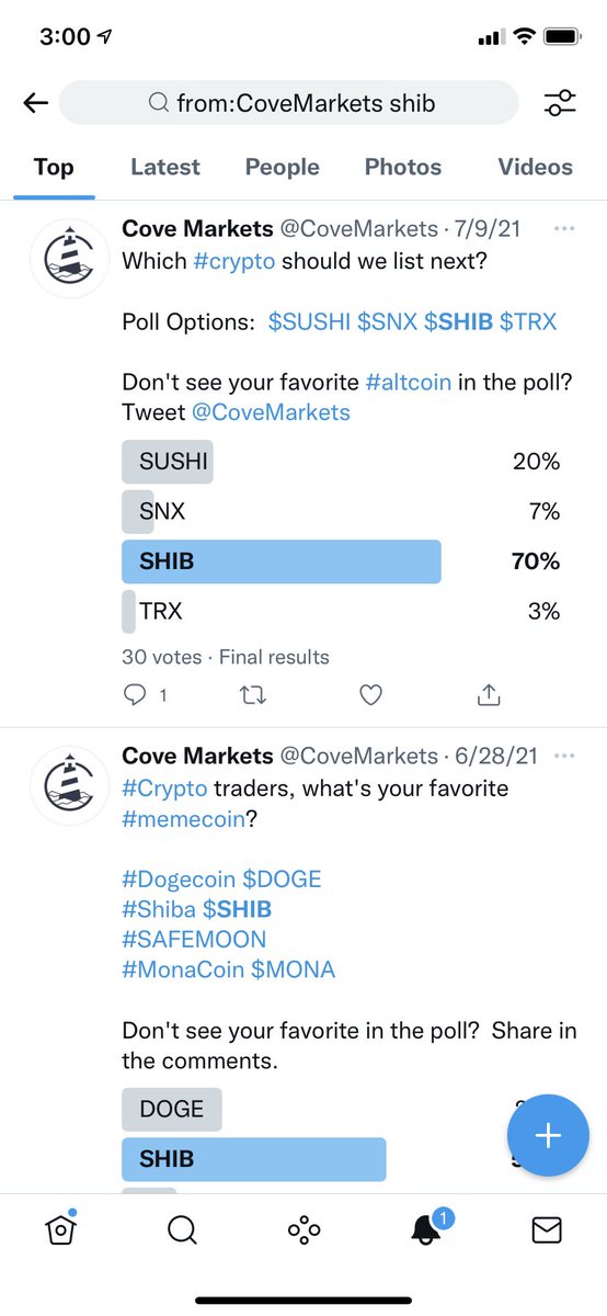 MindedOne's tweet photo. Robinhoods new team @CoveMarkets signed on in their crypto division . Last tweet about #Shib from them. #SHIBARMY https://t.co/wC5Vhe9drx