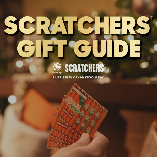 calottery's tweet photo. Scratchers are the perfect gift. They're fun, easy to give and are available in a range of prices that fit any holiday budget. Check out our Holiday Gift Guide to learn more: https://t.co/jzRroWsKja. #GivePlay #CALottery https://t.co/fKgqoFDbTX