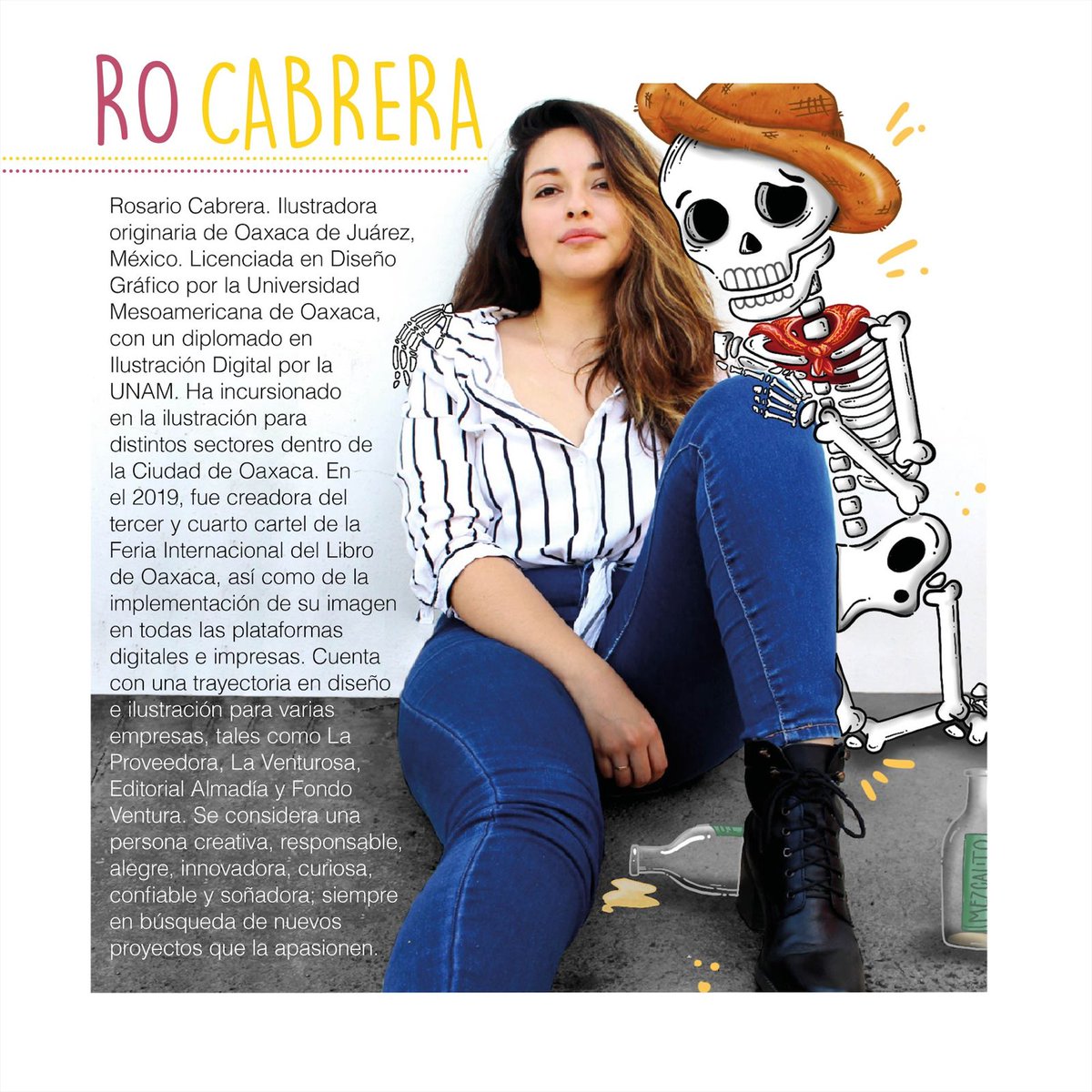 Almadia_Edit's tweet photo. Conoce a @larocabrera, oaxaqueña amante de la ilustración quien realizó (entre otras muchas colaboraciones) las increíbles artes de la campaña de #NuestrasLibrerías ❤️  
Encuentra más de su colorido trabajo en: https://t.co/4XRoiMHUCC 🎨 https://t.co/frc6rf52Gp