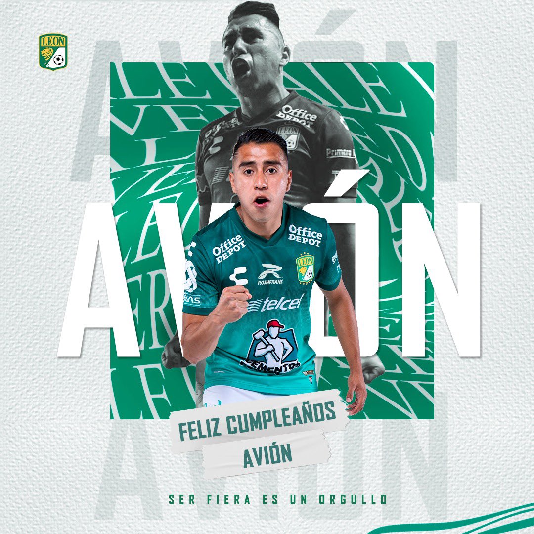 clubleonfc's tweet photo. ¡FELIZ CUMPLE, “AVIÓN”! 🎉

Que sigas volando por toda la cancha en este nuevo año de vida, querido @AvionRmz. ✈️

#SerFieraEsUnOrgullo 🦁 https://t.co/bwIXH4zpMT