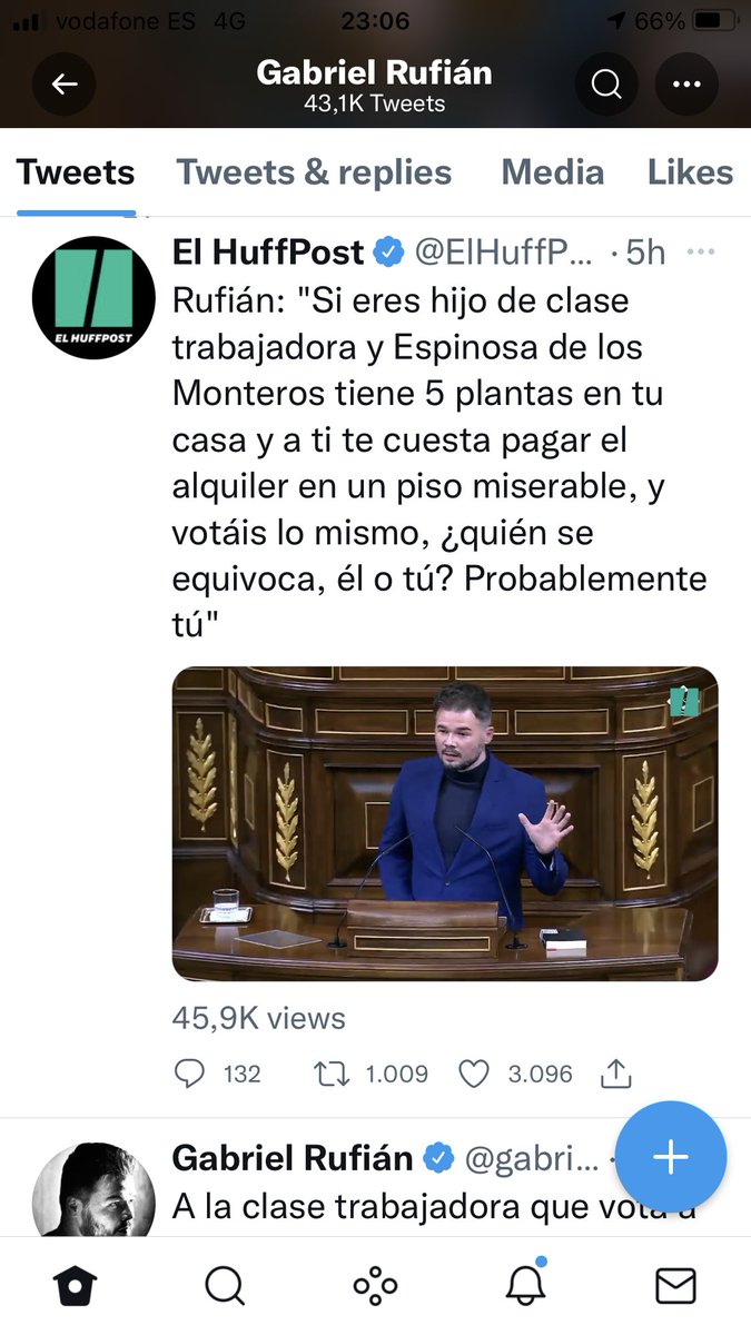 ivanedlm's tweet image. Si eres @gabrielrufian, y dijiste en 2015 que ibas a dejar el escaño en 18 meses, pero llega 2021 y no sólo no lo has dejado, sino que además gracias a ese escaño te has comprado un casoplón, ¿quien se equivoca; él, o el que le vota porque es “hijo de clase trabajadora”?