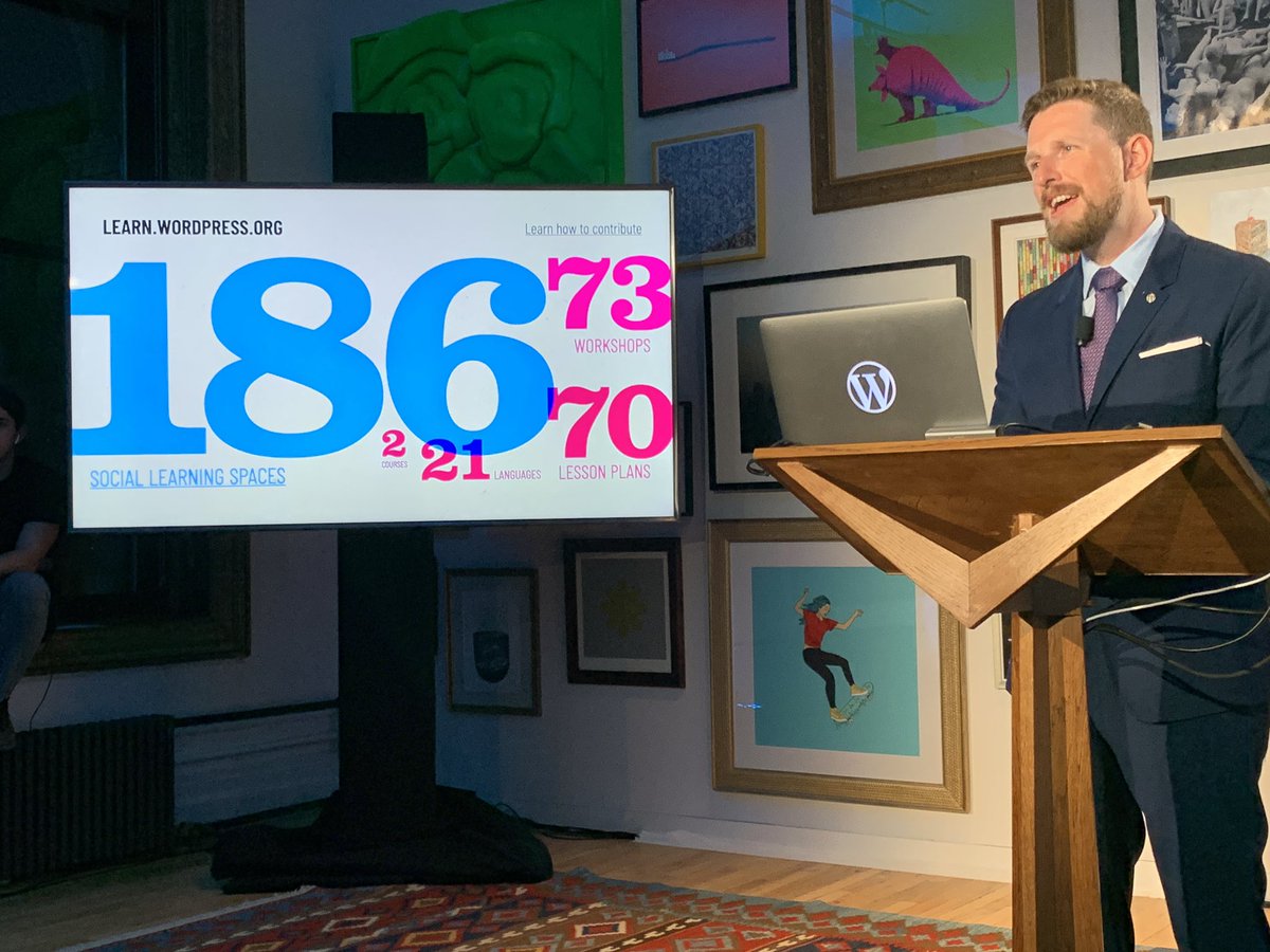 Learning opportunities in WordPress have increased! #StateOfTheWord