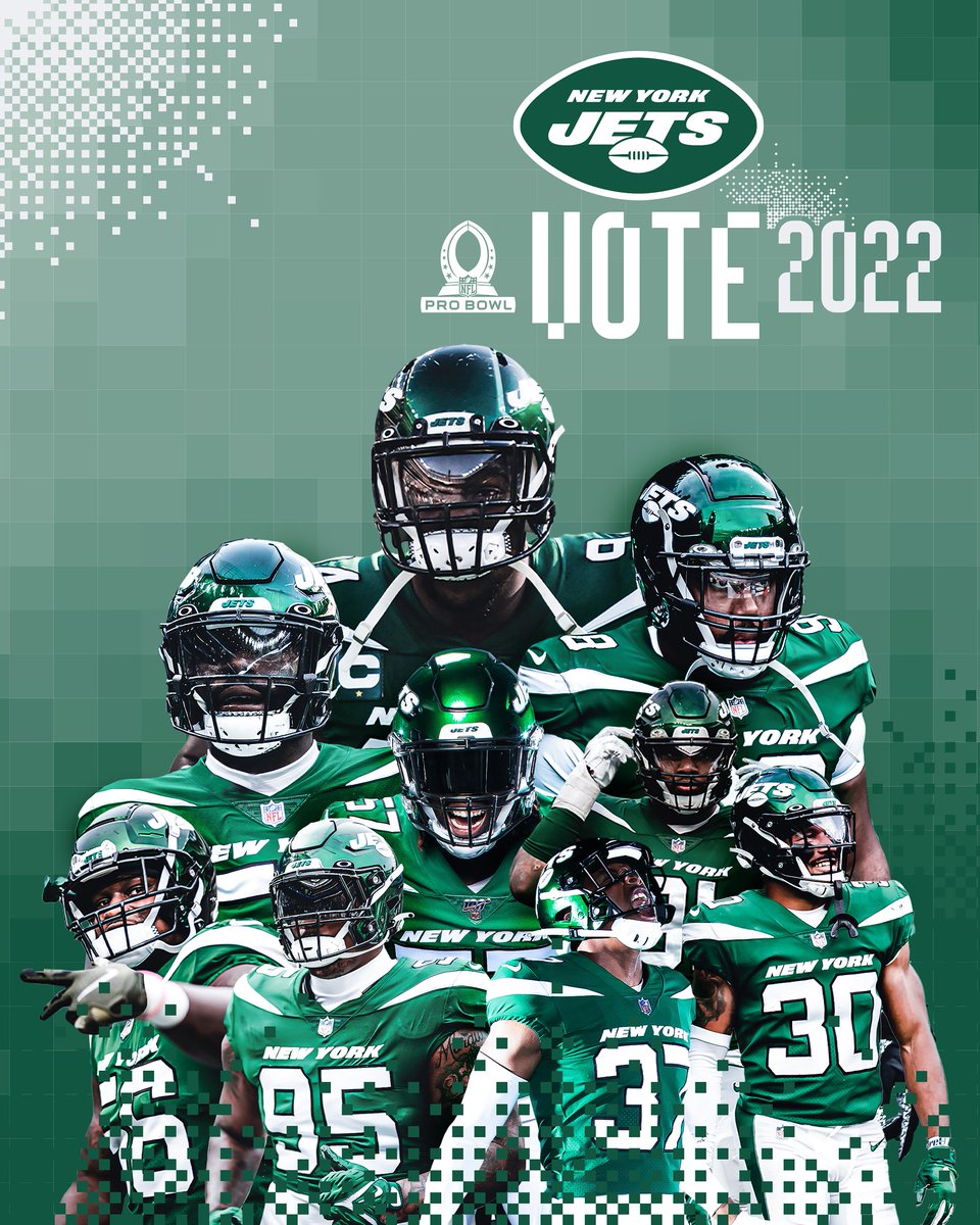 nyjets's tweet photo. Pro Bowl Votes count as DOUBLE today and tomorrow 👀

RT to #ProBowlVote ‼️

Folorunso Fatukasi
@RankinsSheldon 
@Shaq_Lawson90 
@TreyDeuce32RTR 
@J_FranklinMyers 
@quincywilliams_ 
@QuinnenWilliams 
@BryceHall11 
@mcarter2nd https://t.co/C9OUfy8UnZ