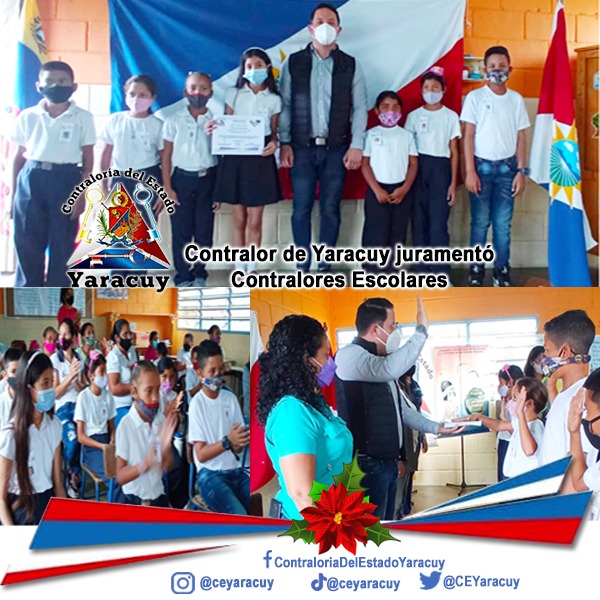CEYaracuy's tweet photo. Los Contralores juramentados, junto a su comité asesor cumplirán la importante labor de vigilar, velar y controlar en buen funcionamiento del uso de los bienes y recursos de su escuela. 
@CGRVenezuela https://t.co/nMSbQj1EP8