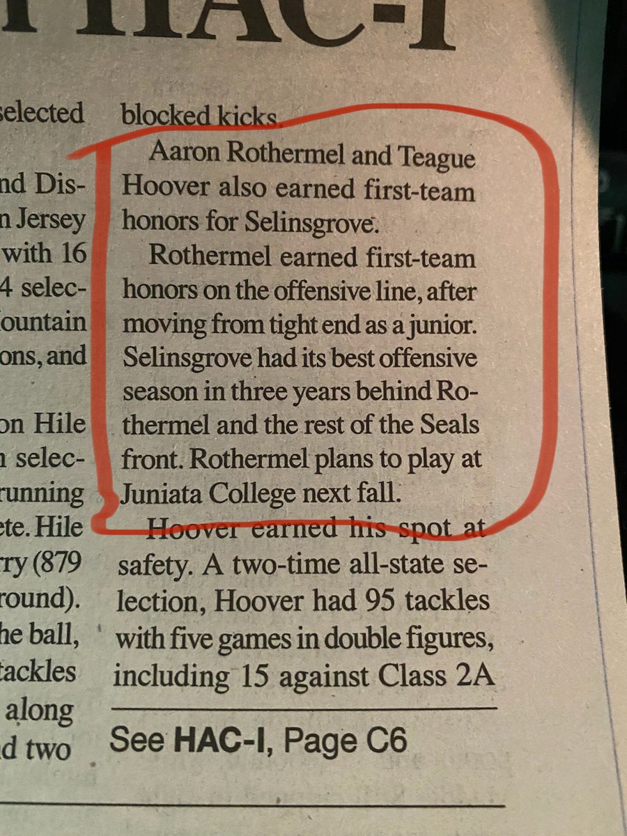AaronRothermel's tweet photo. PHAC Division-1
1st Team Allstar 
@JuniataFootball
@JuniataCoachJC https://t.co/Ibj9xnoBCo
