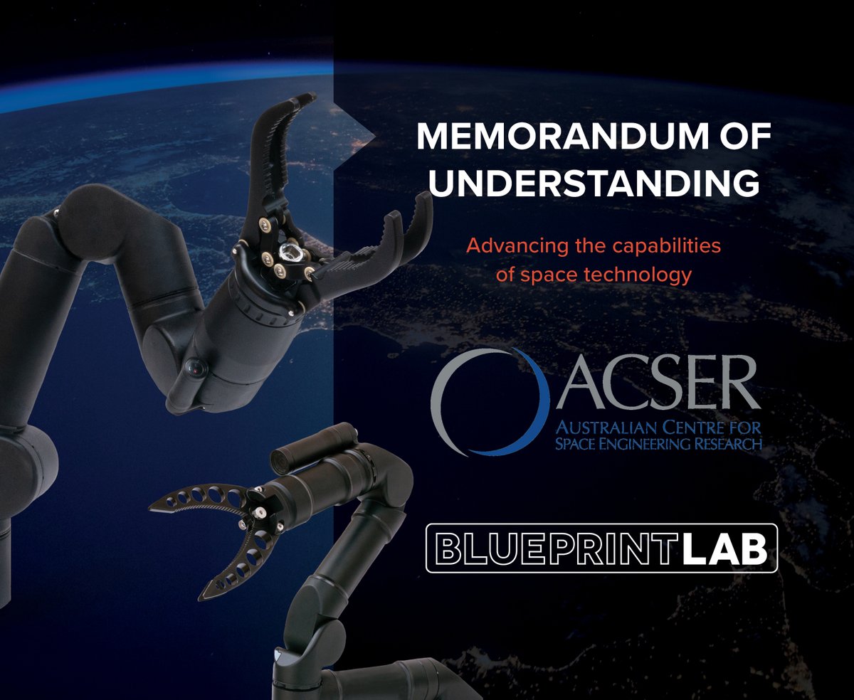 reach_robotics's tweet photo. COLLABORATION 🌎 🚀 🌒 

We've signed a Memorandum of Understanding (MoU) with UNSW's Australian Centre for Space Engineering Research (ACSER) to collaborate on testing and verification of our manipulator technology to make it ready for space. 

Read more: https://t.co/5BuNu0XcCO https://t.co/KjS7YAPD5W