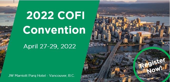 Registration for the #COFI2022 Convention is now open! Join us as we gather to discuss #sustainableforestry, #climateaction, &amp; more🌲🌎.

We're excited to see you all in person and we'll be following BC health guidelines to keep everyone safe. cofi.org/2022-conventio…