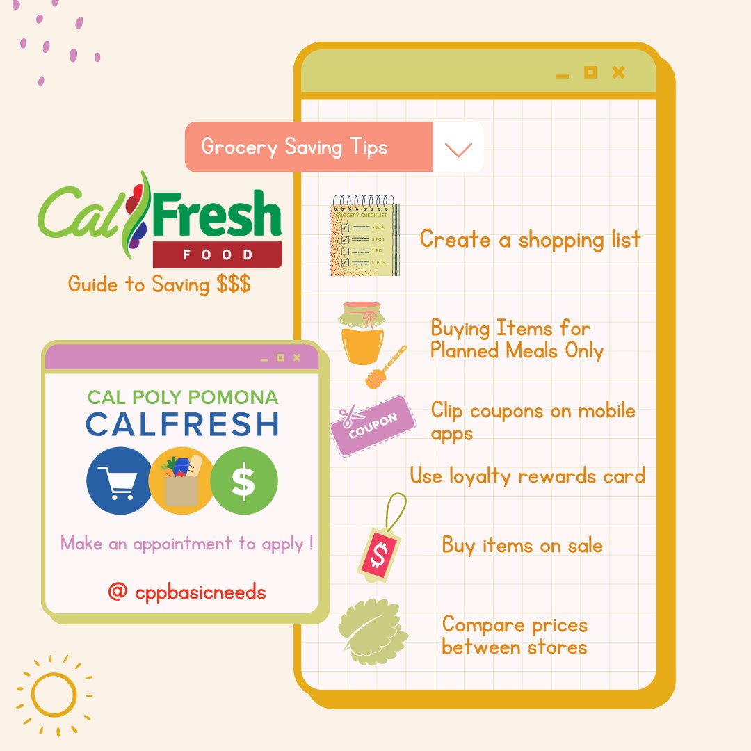 CPPBasicNeeds's tweet image. Here are some Grocery $aving Tips$