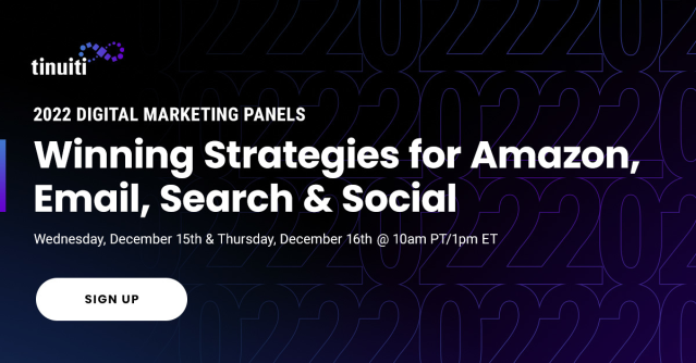 janaped3805's tweet photo. It's not too late to register and prepare for next year! @Tinuiti's 2022 #DigitalMarketing Panels will feature @attentivemobile, @BigCommerce, @BlackCrowAI, @junglescout, @justunosocial, @Klarna, @klaviyo, @GetOkendo, @quick_frame &amp; @sailthru! Register... https://t.co/r0QeZCKP5Z https://t.co/LEWkO0FLci