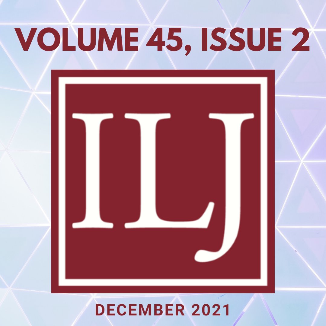 FordhamILJ's tweet image. Issue 2 of Volume 45 is up— featuring 3 Articles and one Note. Read it on our website now: fordhamilj.org/volume-45-issu…