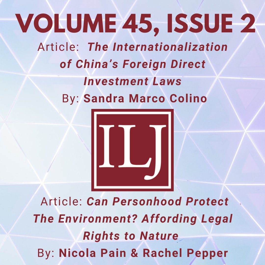 FordhamILJ's tweet image. Issue 2 of Volume 45 is up— featuring 3 Articles and one Note. Read it on our website now: fordhamilj.org/volume-45-issu…