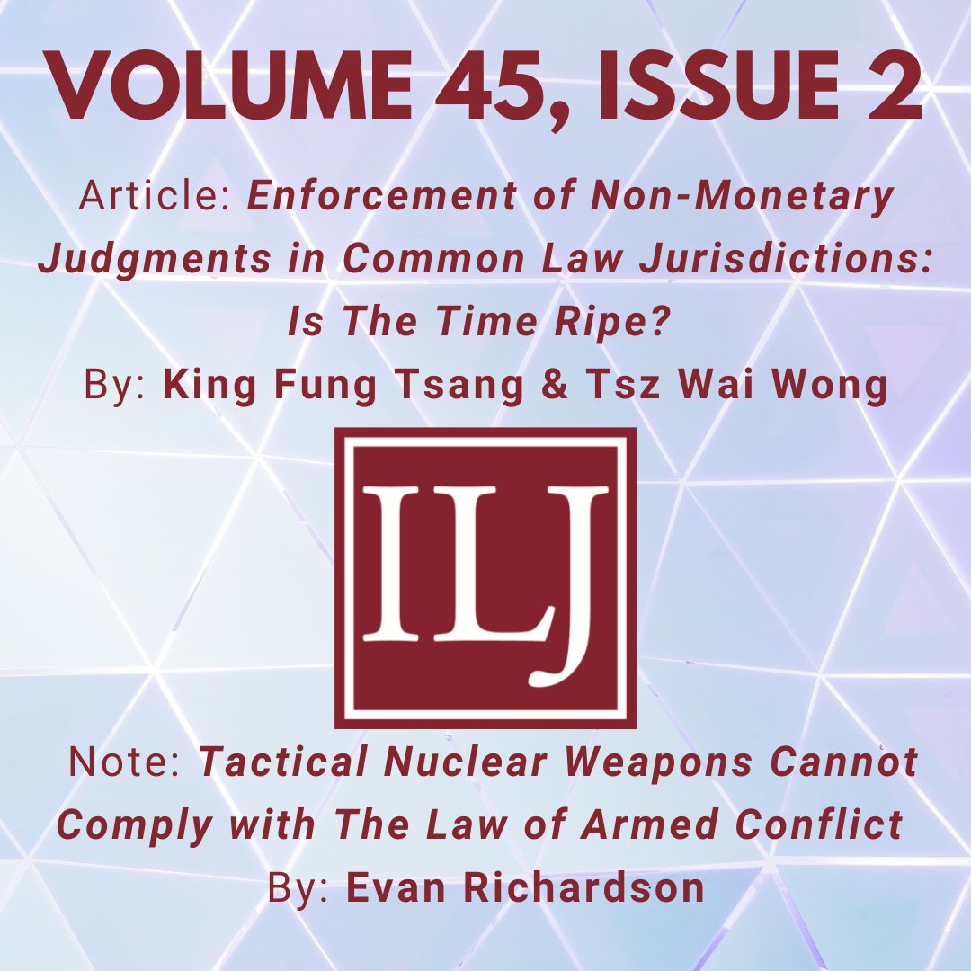 FordhamILJ's tweet image. Issue 2 of Volume 45 is up— featuring 3 Articles and one Note. Read it on our website now: fordhamilj.org/volume-45-issu…