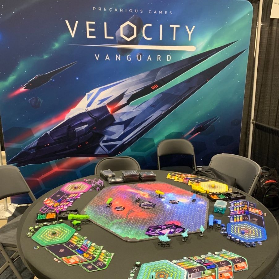 PrecariousGames's tweet photo. We had an amazing time at #PAXUnplugged - Thanks to all stopped by our booth to talk, play and share your excitement for Velocity: Vanguard !!! https://t.co/Gb4gVWBMSq