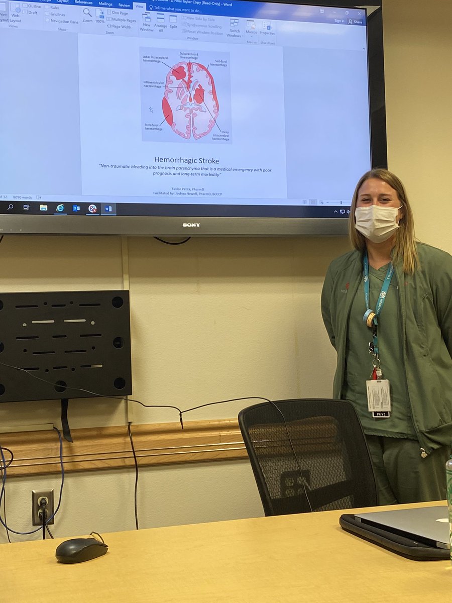 When the ED PGY-2 absolutely slays her 1.5 hour long topic discussion on Hemorrhagic Stroke. Proud preceptor! Great job <a href="/taylorpatek/">Taylor Patek</a> 
#PharmICU #twitterrx #empharm <a href="/UNMPharmResi/">UNM Pharmacy Residencies</a>