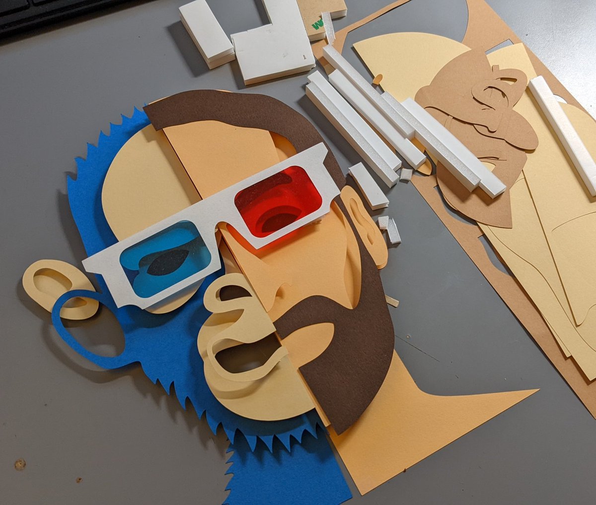 paperheadz's tweet photo. Okey, so apparently procrastination is a massive part of a creative process, as you all might have guessed from me going quite for a bit, but just to get back at it, the first one to guess right who this custom piece is for will get a special prize #NFTCommmunity https://t.co/F0s4AFBTTy
