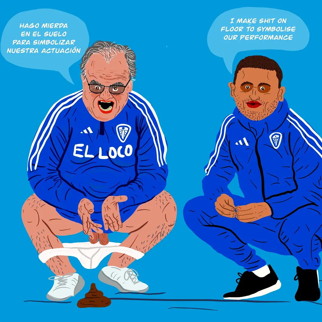 Oh wow! What a right stinker of a performance by Leeds!

#bielsa #LeedsUnited #lufc #ManCity #PremierLeague #football #soccer #illustration