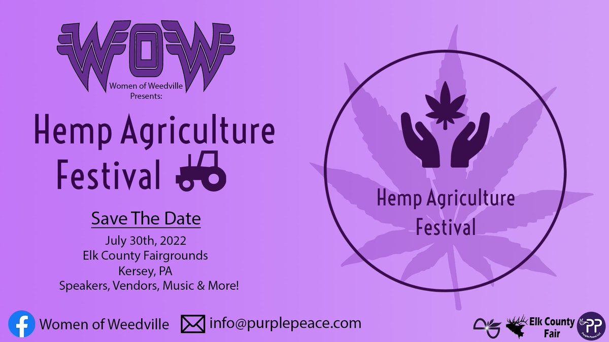 PurplePeaceLLC's tweet photo. SAVE The Date July 30th 2022! Fun for the entire family! Currently seeking musicians, vendors, sponsors and more! Sign up at https://t.co/uH9v8xC0Ff for more info @WeedvilleWomen #hemp #agriculture #festival #education #WomenSupportingWomen #foodtrucks #crafts #art https://t.co/qQvBEQTV3v