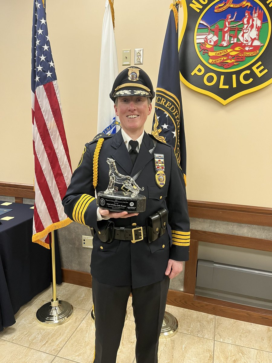 DavidNarkewicz's tweet photo. Congratulations to #NorthamptonMA Police Chief Jody Kasper on being named the 2021 Woman Law Enforcement Executive of the Year by the National Association of Women Law Enforcement Executives @NAWLEE. A well-deserved recognition of our Chief’s outstanding &amp; innovative leadership! https://t.co/HgvqMLhgMS