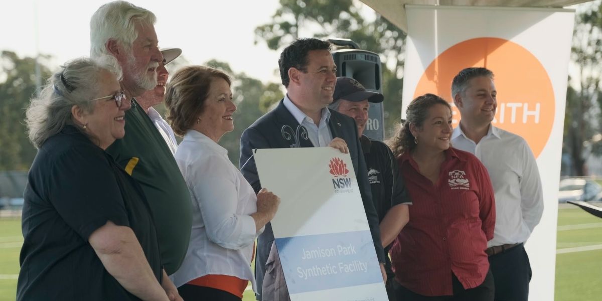 footballnsw's tweet photo. In fantastic news, @NepeanFA are celebrating their first synthetic fields in the association thanks to @PenrithCity and the NSW Government.

@stuartayresmp @OOSNSW

Full Story: https://t.co/BvzT4hgkeA https://t.co/3LLKO50TFG