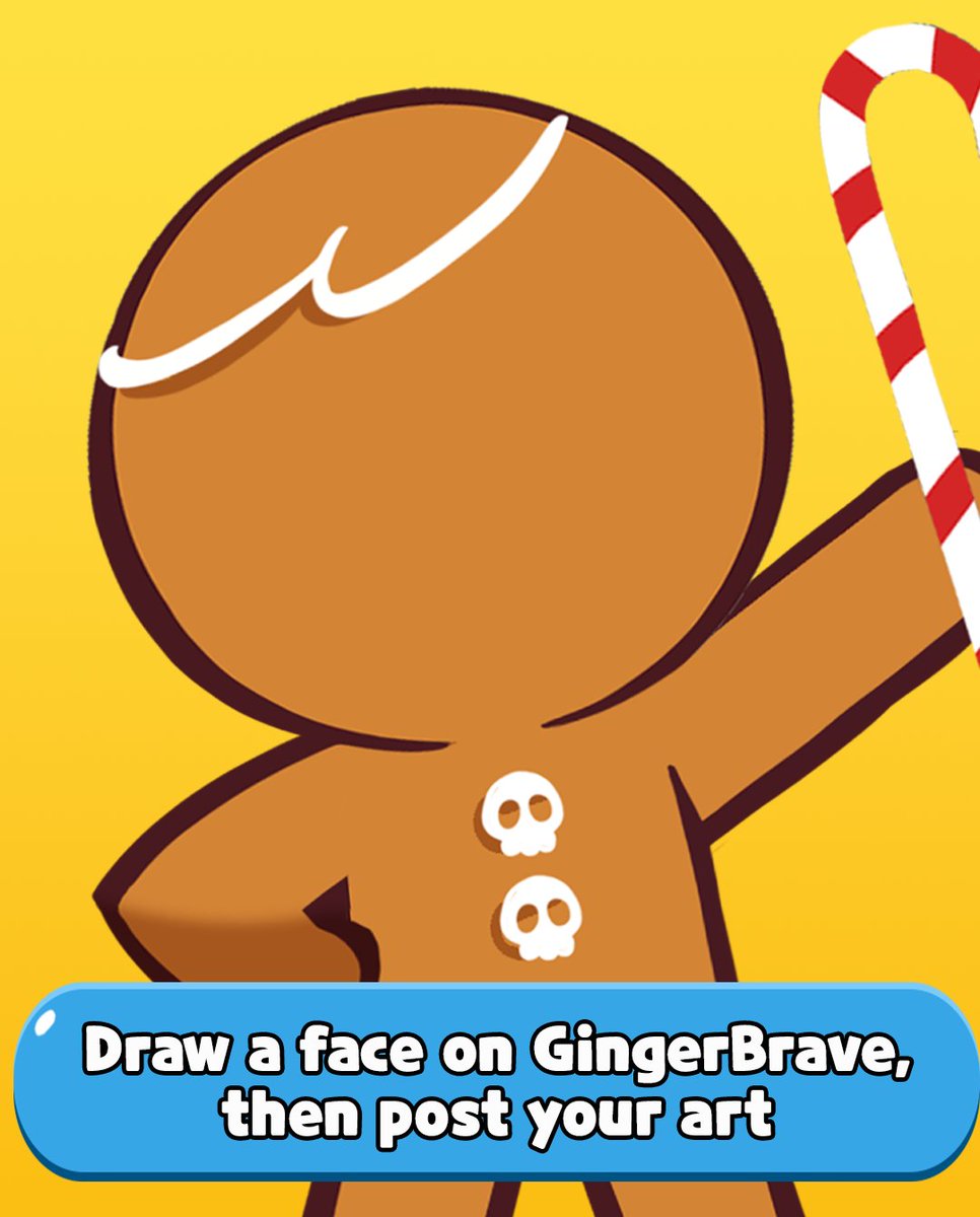 CRKingdomEN's tweet image. Draw a face on #GingerBrave, then post your art with the #GingerFace and tag us, just trying to see something here... 😏 

#CookieRun #CookieRunKingdom