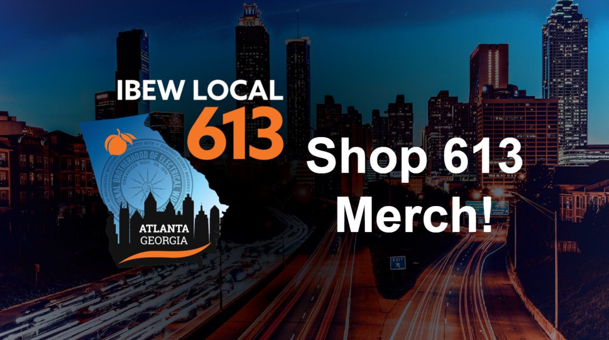 IBEW613ATLANTA's tweet photo. If you have any last minute Christmas shopping to get done, be sure to make your purchases on the IBEW Local 613 store before Friday, Dec. 17! The Local 613 store has the perfect last minute gift for the 613 supporter in your life. Shop here: https://t.co/IX28nmXV34 https://t.co/7zp8FmsZeP