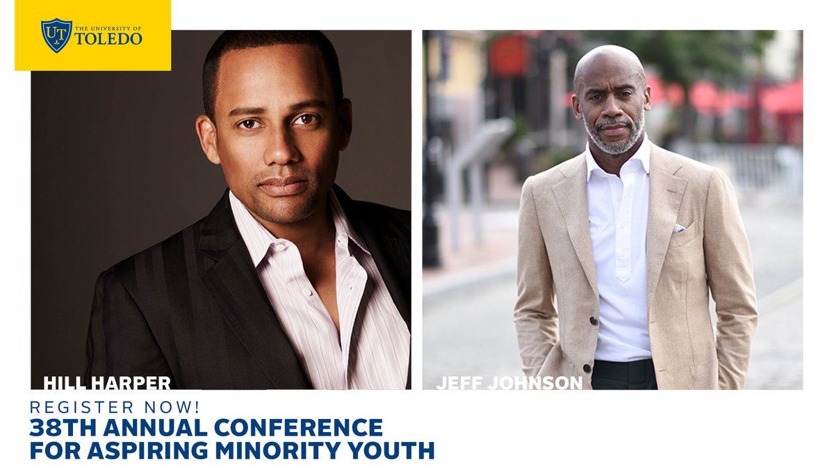 UToledo's tweet photo. Hill Harper, an actor on ABC’s “The Good Doctor” and a best-selling author, and Jeff Johnson, an award-winning journalist UToledo alum, will speak at UToledo’s 38th annual Conference for Aspiring Minority Youth in the Student Union on January 29! https://t.co/KYrXcm6vHu https://t.co/YgsfUjNnMf
