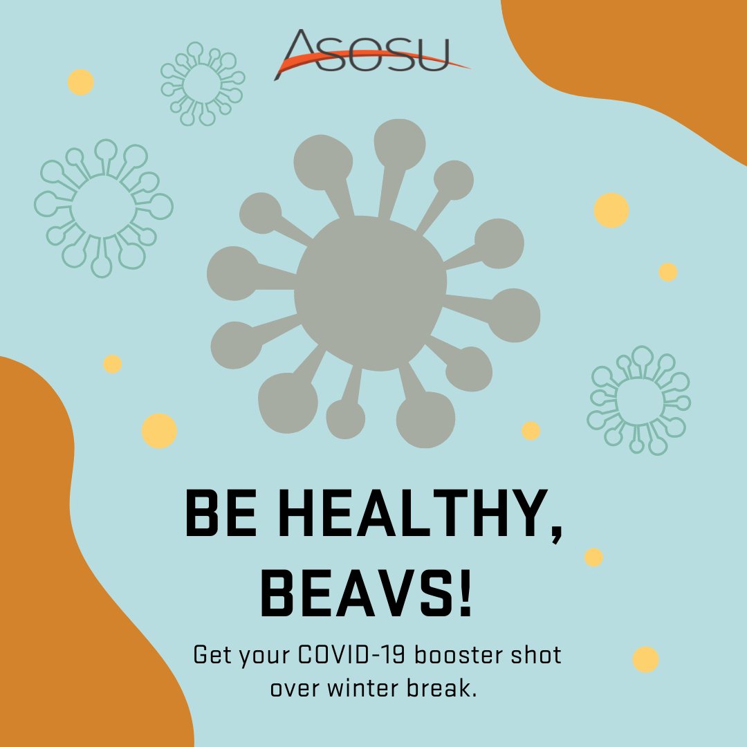 ASOSUgov's tweet photo. This winter break, find a location for a COVID-19 booster near you at https://t.co/j8aDrCQ3F9, or go to the booster clinic in the CH2M Hill Alumni Center, Dec. 15-16 from 11 a.m. to 7 p.m. No appointment needed. Happy holidays! #BeavsCare #BeaverNation #asosu #studentgovernment https://t.co/t38MeHpMZa