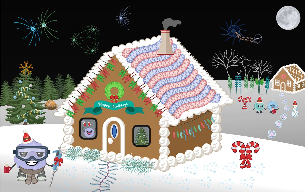 MedlynMichael's tweet photo. Merry Macrophage and Happy Holidays! #TeamBioGingerbread @DestinyFSchultz 
@BioRender https://t.co/tNcSV3bWfI