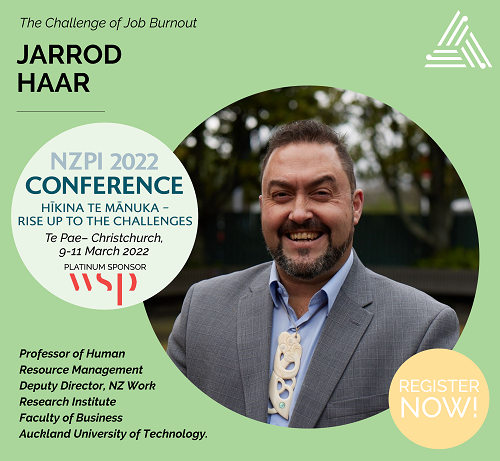 Introducing Professor Jarrod Haar (Ngāti Maniapoto, Ngāti Mahuta), keynote speaker at #NZPIC2022.  

#NZPI #NZplanning #Conference #Christchurch #HikinaTeMānuka #RiseUptotheChallenges #KeynoteSpeaker #JarrodHaar

Bio:  bit.ly/3Ib6juQ 
Register:  bit.ly/3E9xV0W
