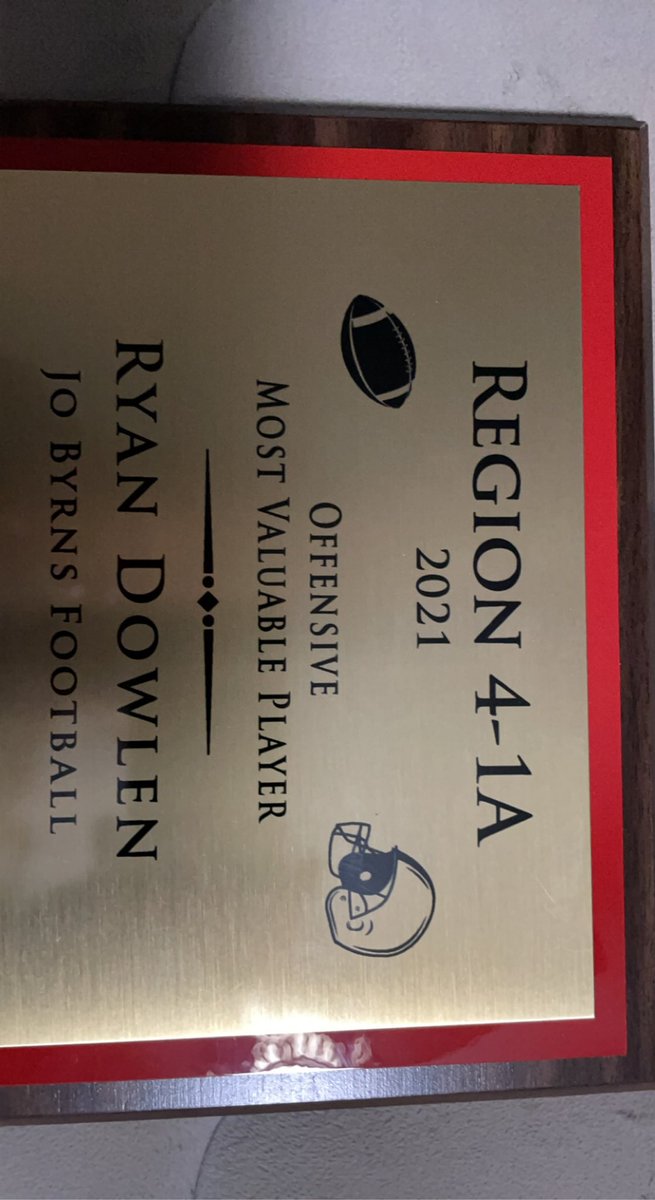 I got Region offensive most valuable player and Jo Byrns MVP