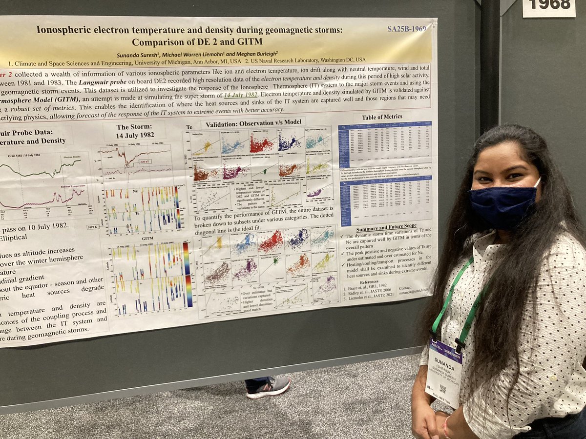 LiemohnSpace's tweet photo. More @umclasp people at their #AGU21 poster presentation. Nice job Sunanda Suresh! https://t.co/rkQ9vmZMEm