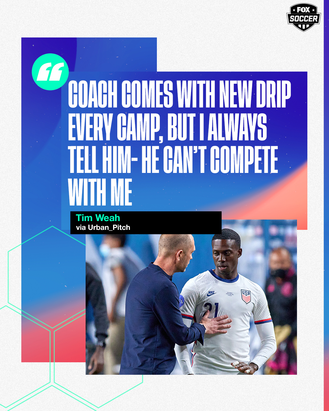 FOX Soccer on X: Tim Weah gives his two cents on Gregg