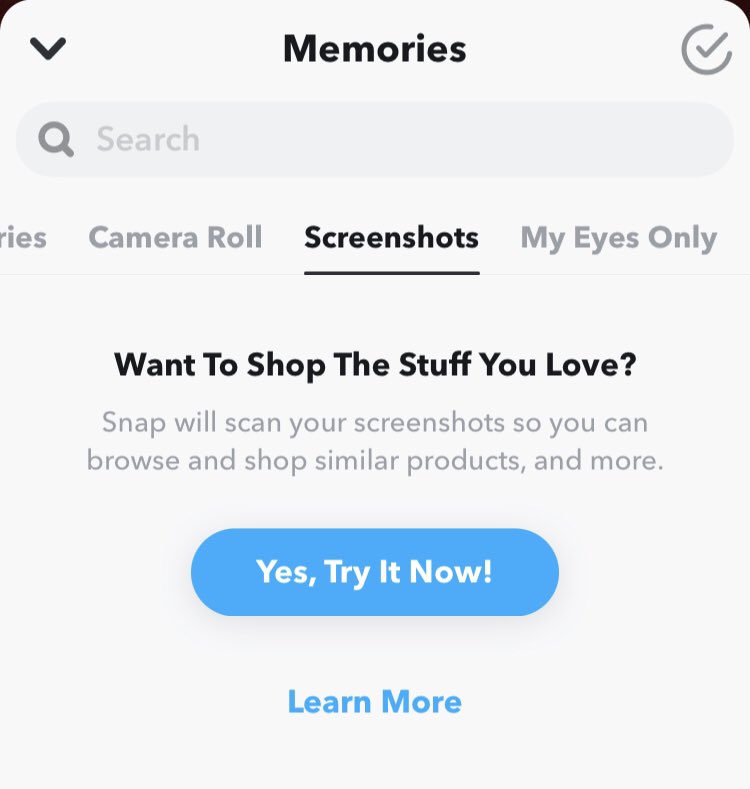 licjn17's tweet photo. Just noticed this feature on Snapchat. Getting users involved in the search for what products to advertise to them. #BCSTT https://t.co/migcKHkRy1