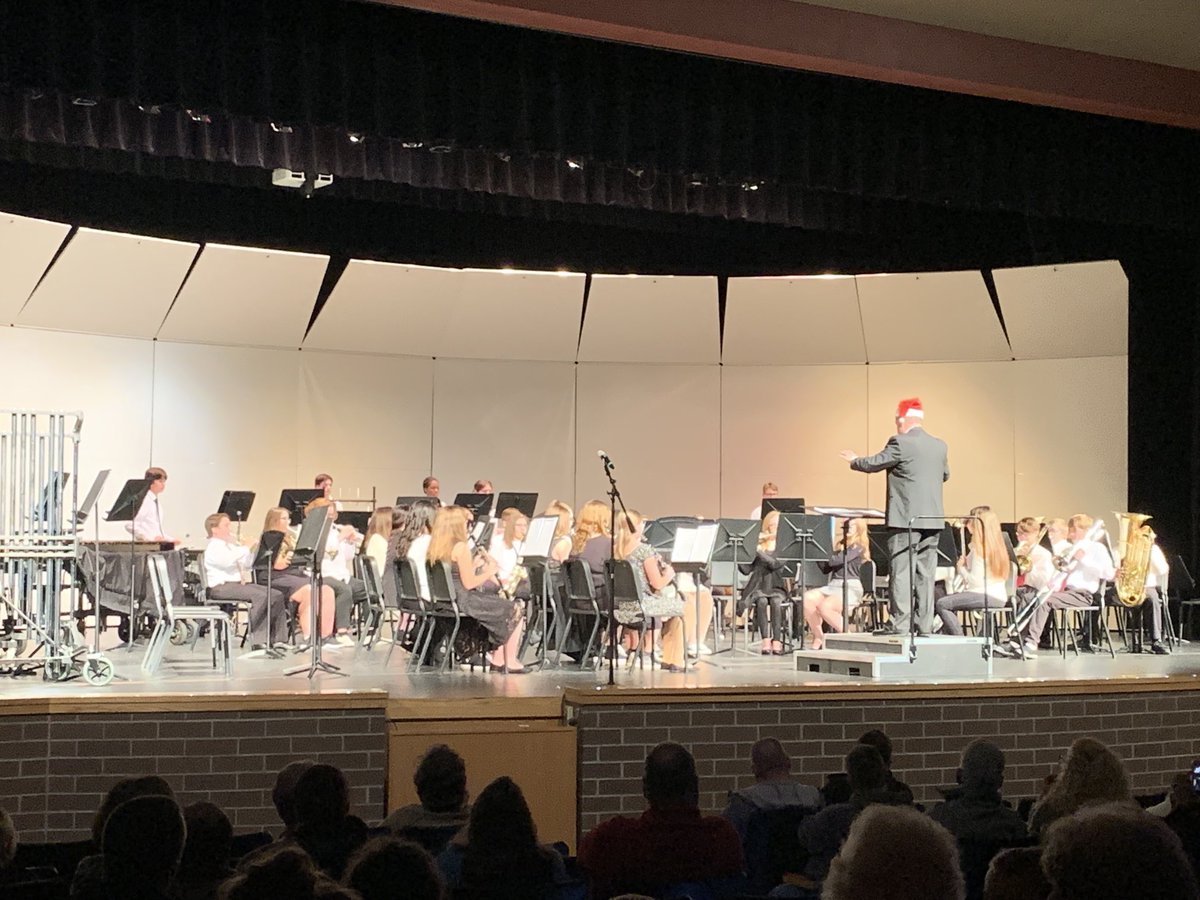 Really nice job by our 8th grade band at the holiday concert this evening.