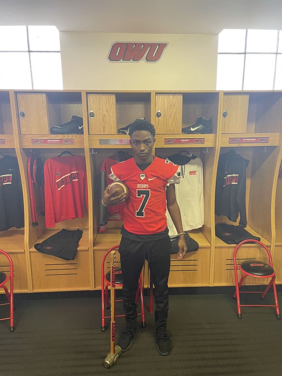 Thank you <a href="/CoachWard/">Coach Mike Ward</a> <a href="/OWUBishopFB/">Ohio Wesleyan Football</a> for the invite and  tour ‼️‼️🔴⚫️