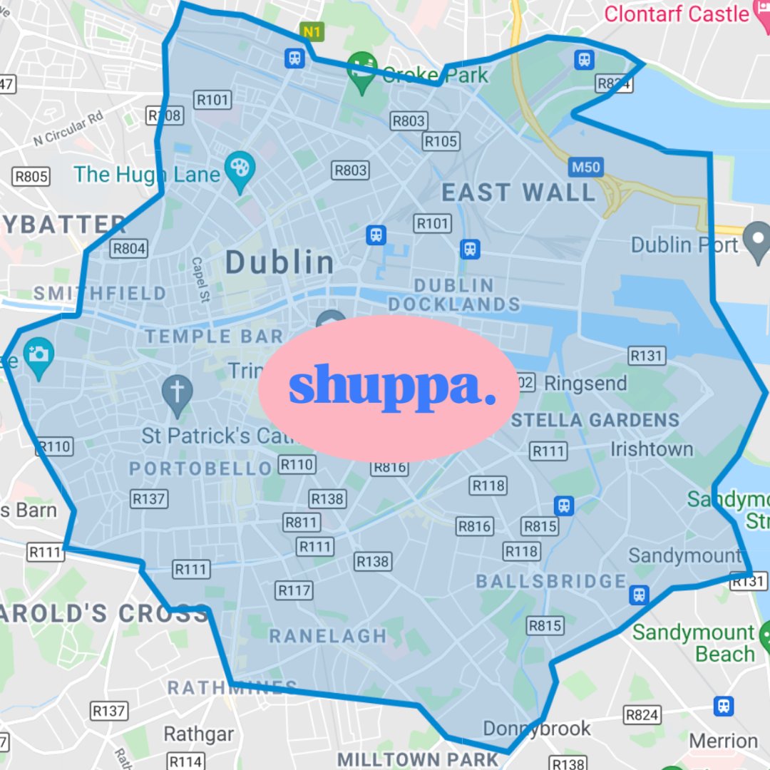 Dublin me auld flower, it's an honor to serve you! Check out our current delivery areas. Not in your neighborhood yet? Make yourself heard in the comments! 👇 We've big plans to expand soon!
