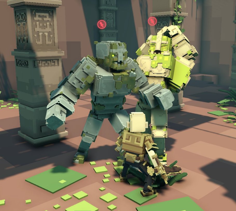chrishatzoi's tweet photo. @TheSandboxGame The BOYS &amp; Me - 2 Golems #Day12 https://t.co/smikoVEb0V
