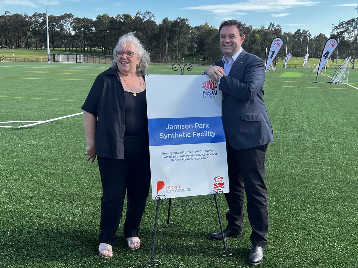 DannyRistic's tweet photo. After years of hard work by @NepeanFA the association now has a fantastic multi-use synthetic facility. 

Thank you @stuartayresmp, and @penrithcouncil 👏👏👏👏

Investing in facilities for the future. 

#footballfacilities #betterfacilities #connectedcommunities https://t.co/U1irQg3rJe