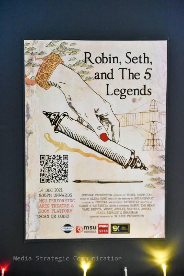 MohdShukriYajid's tweet photo. Splendid performance! Enjoyed the theatre production of "Robin, Seth and The 5 Legends" staged by students of School of Education &amp; Social Sciences. Bursts of talents among #MSUrians. @MsumalaysiaS @MSUmalaysia @MSUcollege @drnhisham https://t.co/anv4JhNdz5
