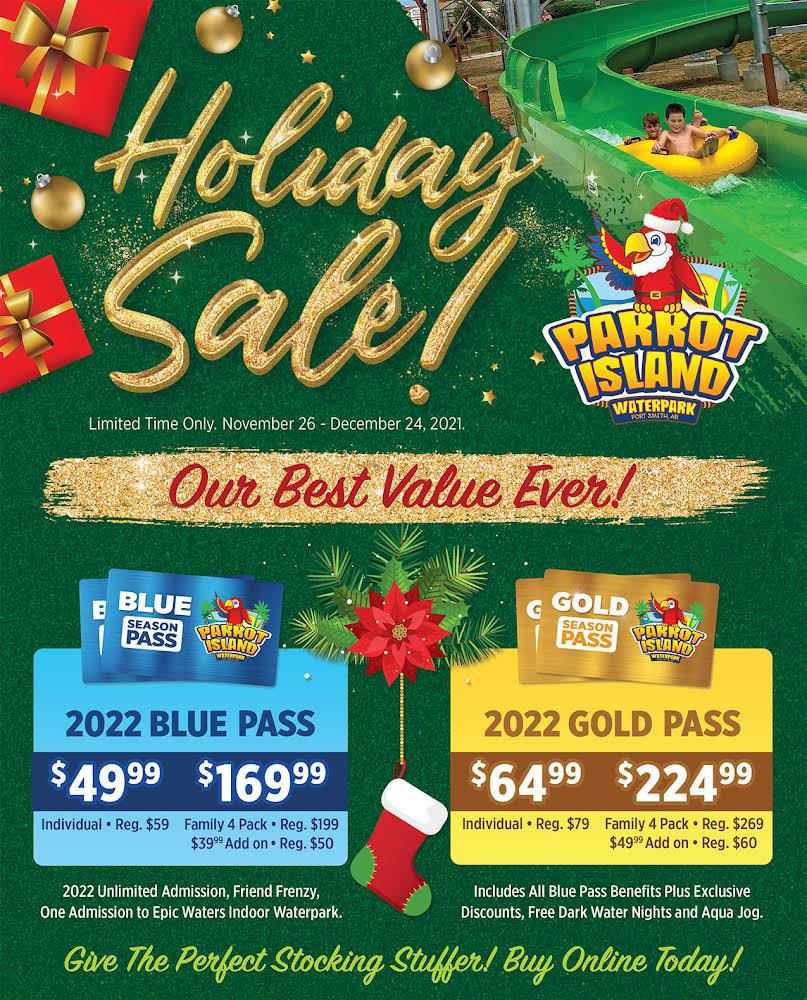 Parrot Island Season Passes make the best stocking stuffers! They are on sale right now starting at just $49.99. The best value we’ve ever had! 🏝🎄⠀⠀⠀⠀⠀⠀⠀⠀⠀
⠀⠀⠀⠀⠀⠀⠀⠀⠀
Get yours at parrotislandwaterpark.com/tickets/