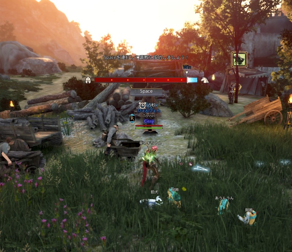 むろあをい Tonnel 黒い砂漠 成長パスのために初めて馬調教クエをやってみた なんこれ野生馬より難しいのなんなんｗ 野生馬 の捕獲を教えてもらってから大体失敗せずに馬捕まえられるのに 久しぶりに調教ゲームで１５回とか失敗した 最後木馬に乗って